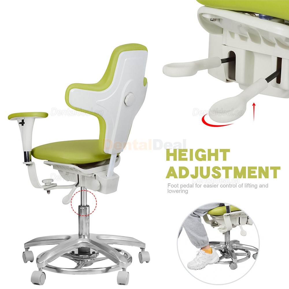 QY-MDS-E3 Dental Microscope Operator Stool Ergonomic Dentist Surgeon Stool PU Leather